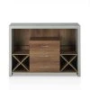 Ihosy Walnut Buffet Server with Wine Rack by Furniture of America