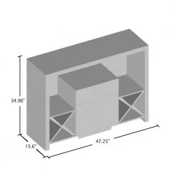 Ihosy Walnut Buffet Server with Wine Rack by Furniture of America -Furniture of America Sales Store walnut furniture of america sideboards buffet tables fgi 1771c21 76 1000