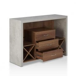 Ihosy Walnut Buffet Server with Wine Rack by Furniture of America -Furniture of America Sales Store walnut furniture of america sideboards buffet tables fgi 1771c21 c3 1000