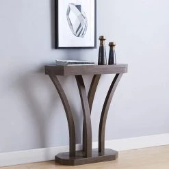 Cinque 44 in. Walnut Oak Standard Specialty Particle Board Console Table by Furniture of America -Furniture of America Sales Store walnut oak furniture of america console tables idi 192446 31 1000