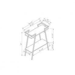Tomfaul 31.25 in. Walnut Oak Rectangle Wood Console Table with 2 Shelves by Furniture of America -Furniture of America Sales Store walnut oak furniture of america console tables idi 213024 76 1000