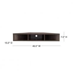 Emmeline 47 in. Walnut and Oak Particle Board Corner TV Stand Fits TVs Up to 52 in. with Cable Management by Furniture of America -Furniture of America Sales Store walnut oak furniture of america tv stands idi 182359 40 1000
