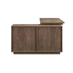 Carlie 56 in. Walnut Oak L-Shape Writing Desk With Sliding Barn Door by Furniture of America -Furniture of America Sales Store walnut oak furniture of america writing desks idi 202693 1f 1000