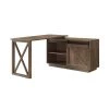 Carlie 56 in. Walnut Oak L-Shape Writing Desk With Sliding Barn Door by Furniture of America