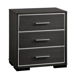 Magda 3-Drawer Warm Gray Nightstand by Furniture of America