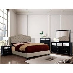 Dyevera Warm Gray Fabric Upholstered California King Platform Bed by Furniture of America 7 Dyevera Warm Gray Fabric Upholstered California King Platform Bed by Furniture of America -Furniture of America Sales Store warm gray furniture of america platform beds idf 7160ck 31 1000