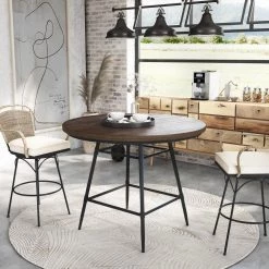 Stubben 45 in. Round Weathered Gray Counter Dining Table by Furniture of America 17 Stubben 45 in. Round Weathered Gray Counter Dining Table by Furniture of America -Furniture of America Sales Store weathered gray furniture of america kitchen dining tables idf 3370rpt 31 1000