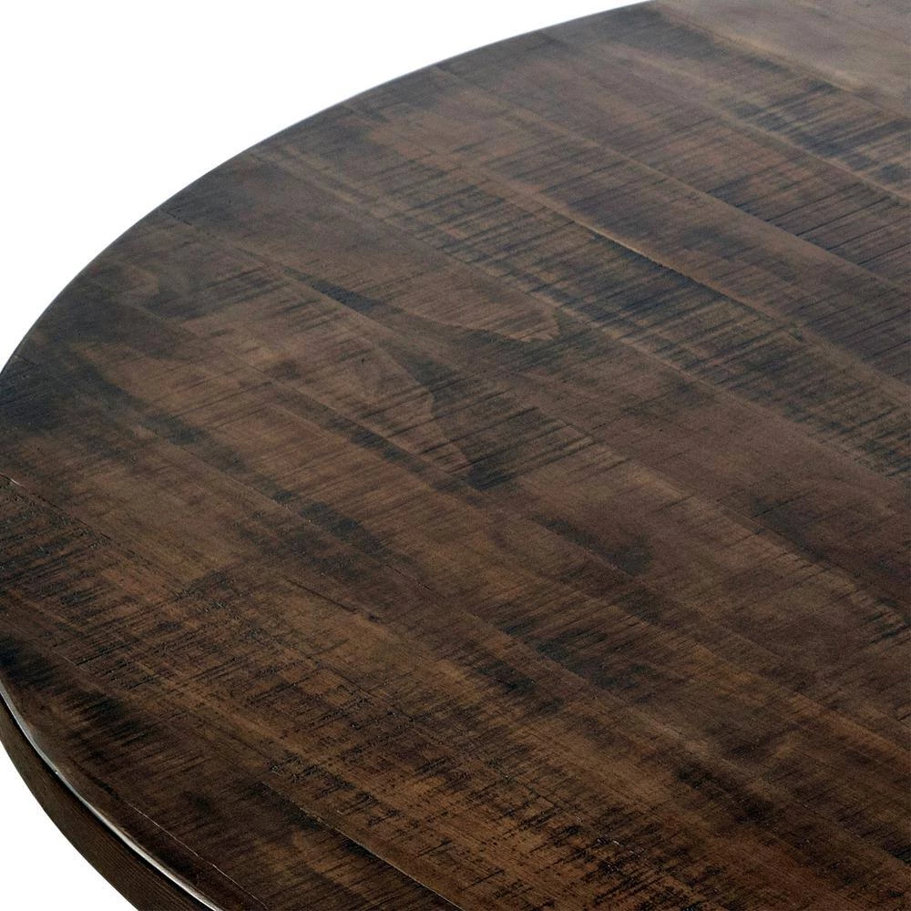 Stubben 45 in. Round Weathered Gray Counter Dining Table by Furniture of America 5 Stubben 45 in. Round Weathered Gray Counter Dining Table by Furniture of America - Image 5