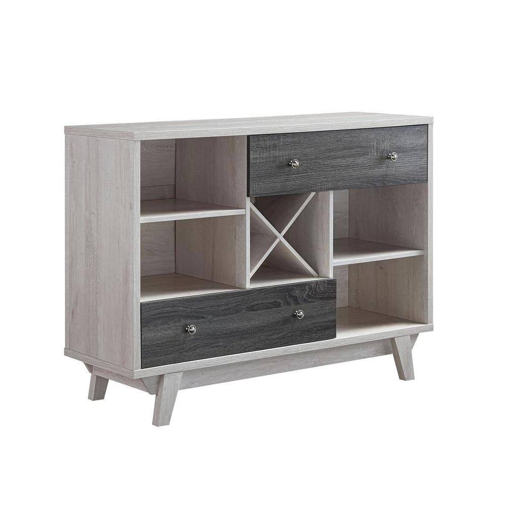 Matilda Weathered Oak and Gray Buffet Server with Drawers by Furniture of America 3 Matilda Weathered Oak and Gray Buffet Server with Drawers by Furniture of America - Image 3