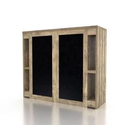 Manon 40.3 in. Weathered Oak Particle Board Bar Table by Furniture of America