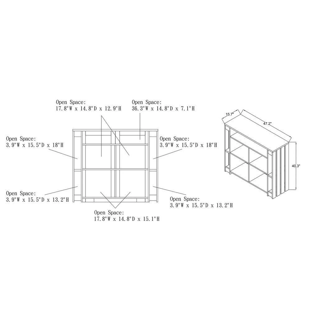 Manon 40.3 in. Weathered Oak Particle Board Bar Table by Furniture of America 10 Manon 40.3 in. Weathered Oak Particle Board Bar Table by Furniture of America - Image 10