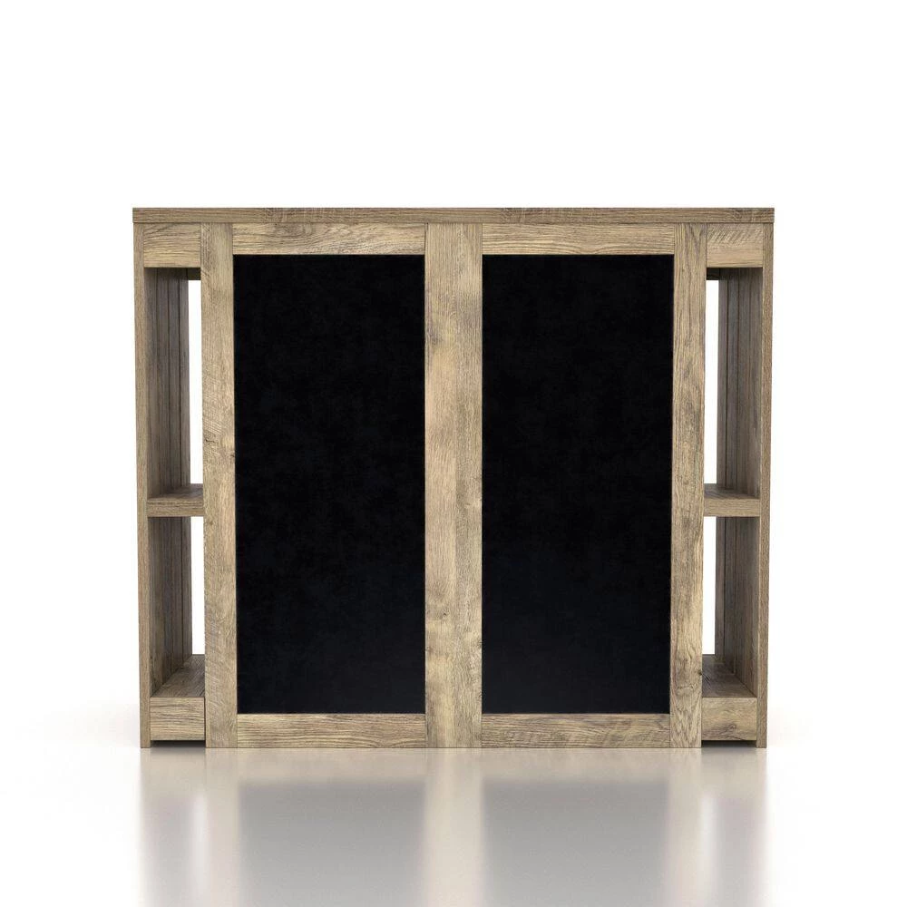 Manon 40.3 in. Weathered Oak Particle Board Bar Table by Furniture of America 5 Manon 40.3 in. Weathered Oak Particle Board Bar Table by Furniture of America - Image 5