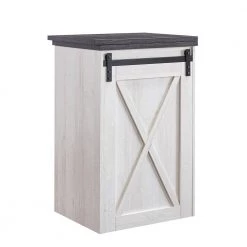 Arlo 37 in. H Weathered Oak Expanding Bar Table With Sliding Barn Door by Furniture of America -Furniture of America Sales Store weathered oak furniture of america bar tables idi 192586 44 1000