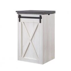 Arlo 37 in. H Weathered Oak Expanding Bar Table With Sliding Barn Door by Furniture of America -Furniture of America Sales Store weathered oak furniture of america bar tables idi 192586 c3 1000