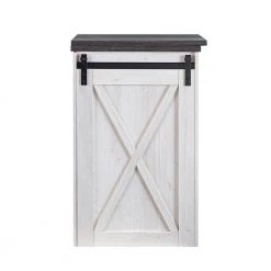 Arlo 37 in. H Weathered Oak Expanding Bar Table With Sliding Barn Door by Furniture of America -Furniture of America Sales Store weathered oak furniture of america bar tables idi 192586 fa 1000