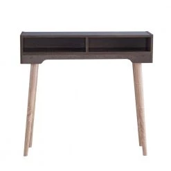 Keller 36 in. Weathered Walnut Standard Rectangle Console Table with Storage by Furniture of America