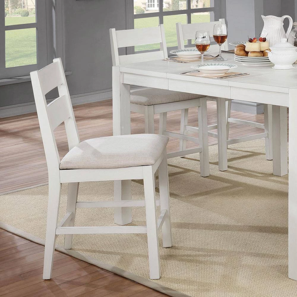 Goss White Counter Height Dining Chair (Set of 2) by Furniture of America 5 Goss White Counter Height Dining Chair (Set of 2) by Furniture of America - Image 5