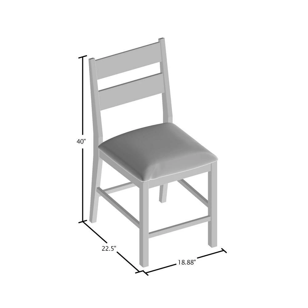 Goss White Counter Height Dining Chair (Set of 2) by Furniture of America 4 Goss White Counter Height Dining Chair (Set of 2) by Furniture of America - Image 4