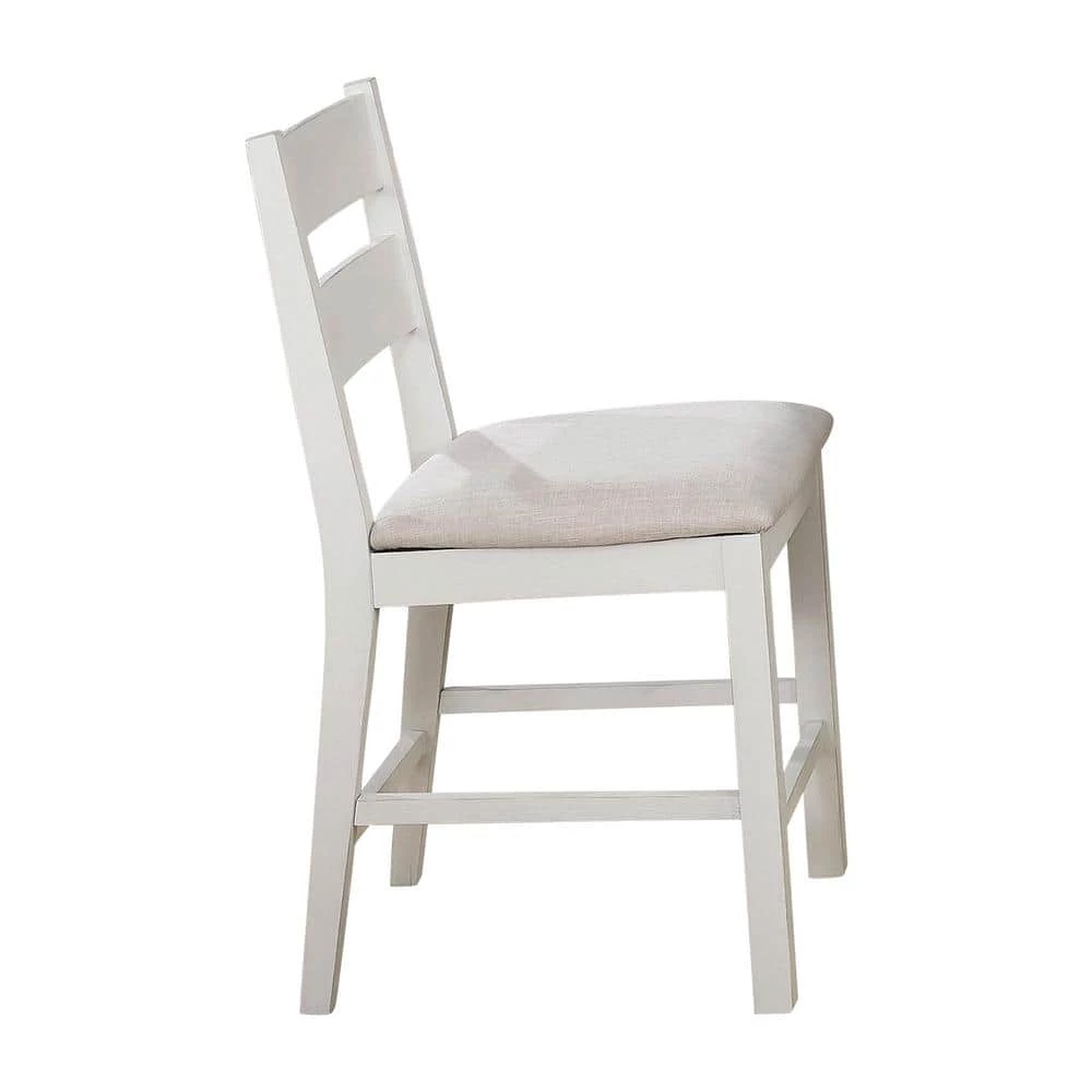 Goss White Counter Height Dining Chair (Set of 2) by Furniture of America 2 Goss White Counter Height Dining Chair (Set of 2) by Furniture of America - Image 2