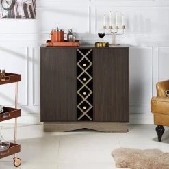 Passi 16-Bottle Wenge Wine Cabinet by Furniture of America -Furniture of America Sales Store wenge furniture of america bar cabinets ynj 1971c24 76 1000