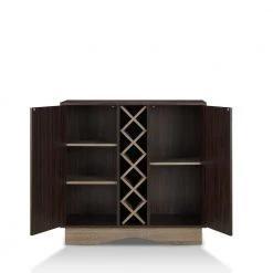 Passi 16-Bottle Wenge Wine Cabinet by Furniture of America -Furniture of America Sales Store wenge furniture of america bar cabinets ynj 1971c24 77 1000