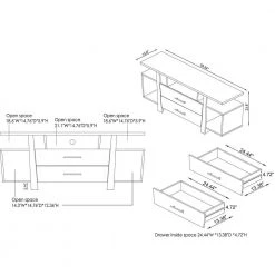 Citron 60 in. Wenge TV Stand with 2-Drawer Fits TVs Up to 66 in. with Cable Management by Furniture of America -Furniture of America Sales Store wenge furniture of america tv stands fgi 1788c24 44 1000