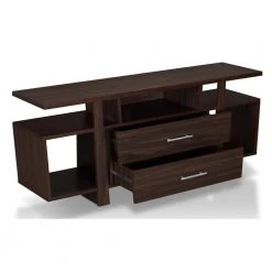 Citron 60 in. Wenge TV Stand with 2-Drawer Fits TVs Up to 66 in. with Cable Management by Furniture of America -Furniture of America Sales Store wenge furniture of america tv stands fgi 1788c24 4f 1000