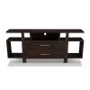 Citron 60 in. Wenge TV Stand with 2-Drawer Fits TVs Up to 66 in. with Cable Management by Furniture of America