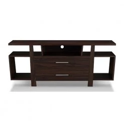 Citron 60 in. Wenge TV Stand with 2-Drawer Fits TVs Up to 66 in. with Cable Management by Furniture of America
