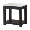 Dashneil White and Antique Black End Table by Furniture of America