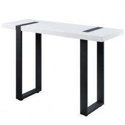 Harlene 48 in. White/Black Standard Rectangle Wood Console Table by Furniture of America