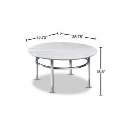 Mercedes 36 in. White/Chrome Medium Round Faux Marble Coffee Table by Furniture of America 8 Mercedes 36 in. White/Chrome Medium Round Faux Marble Coffee Table by Furniture of America -Furniture of America Sales Store white and chrome furniture of america coffee tables idf 4797c 40 1000