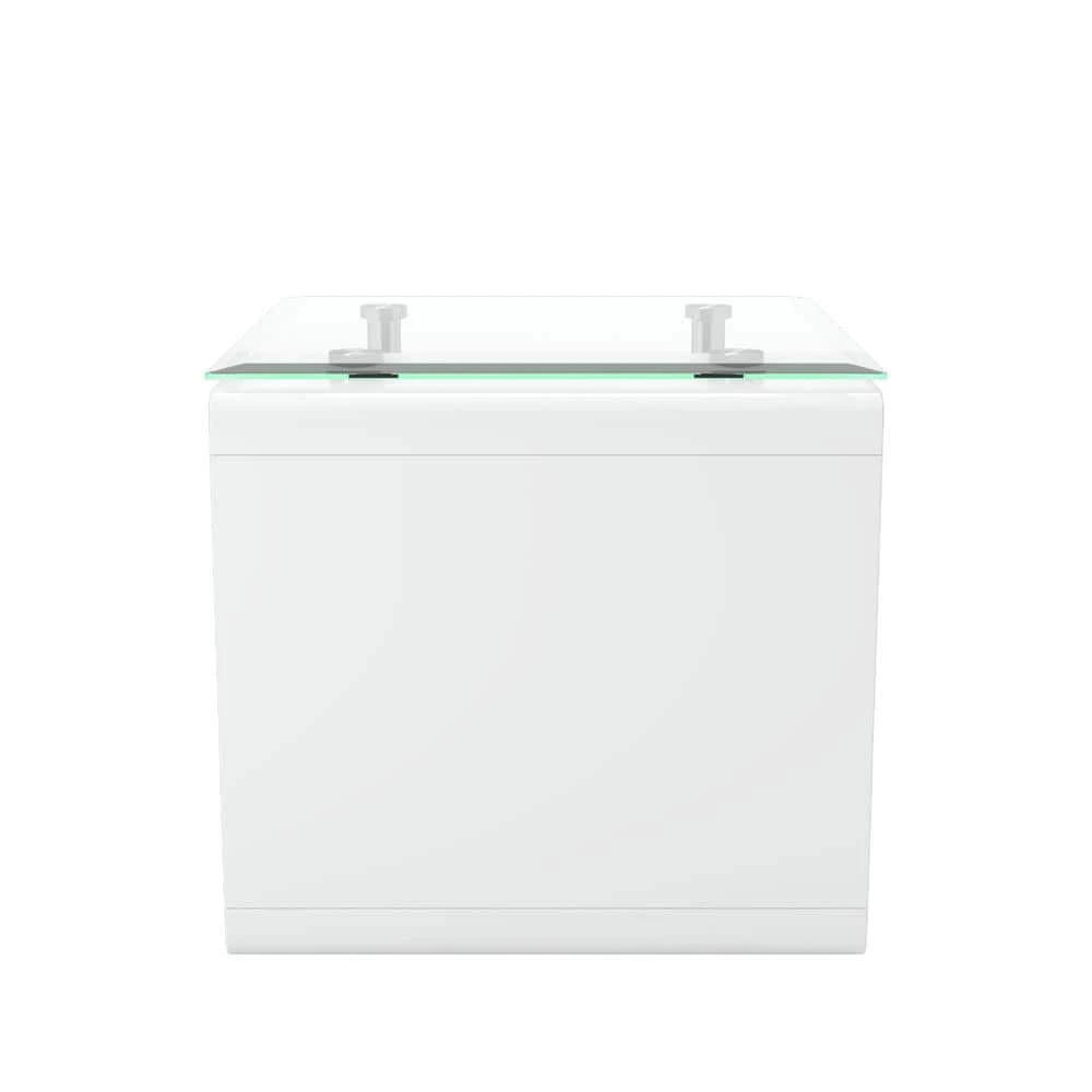 Bellamy Glossy White Tempered Glass Top End Table by Furniture of America 8 Bellamy Glossy White Tempered Glass Top End Table by Furniture of America - Image 8