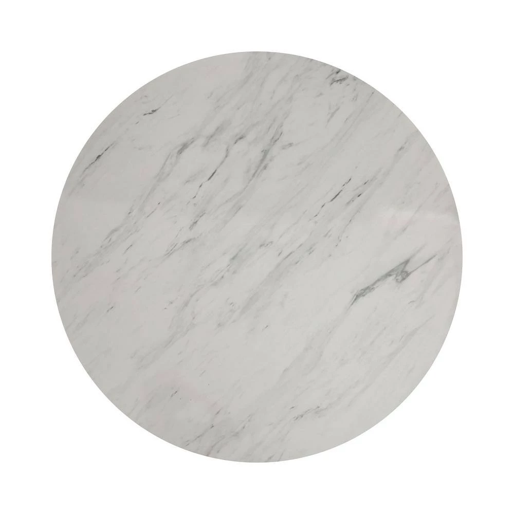 Clay White and Chrome Dining Table by Furniture of America 7 Clay White and Chrome Dining Table by Furniture of America - Image 7