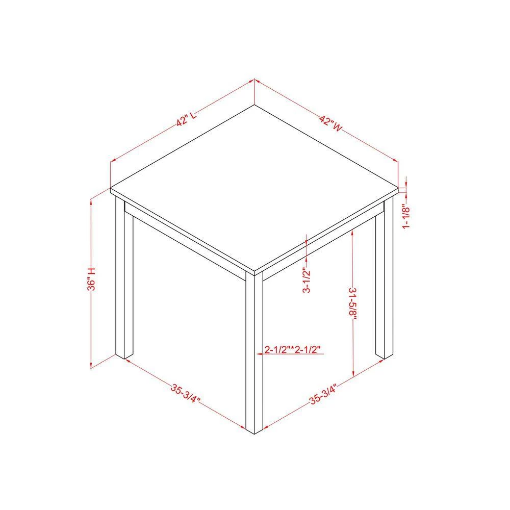 Steffingham 42 in. Square White and Espresso Faux Marble Top with Wood Frame (Seats 4) by Furniture of America 5 Steffingham 42 in. Square White and Espresso Faux Marble Top with Wood Frame (Seats 4) by Furniture of America - Image 5