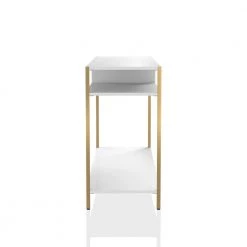 Huntz 47.75 in. White and Gold Coating Rectangle Wood Console Table by Furniture of America -Furniture of America Sales Store white and gold coating furniture of america console tables idf ac382wh c3 1000