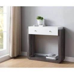 Milanne 37.5 in. Rectangle Wood Console Table with 1-Shelf by Furniture of America 11 Milanne 37.5 in. Rectangle Wood Console Table with 1-Shelf by Furniture of America -Furniture of America Sales Store white and gray furniture of america console tables idi 161843 31 1000