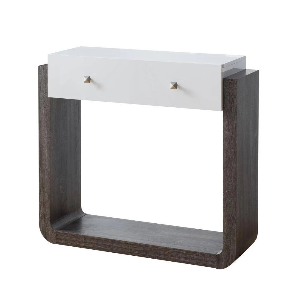 Milanne 37.5 in. Rectangle Wood Console Table with 1-Shelf by Furniture of America 2 Milanne 37.5 in. Rectangle Wood Console Table with 1-Shelf by Furniture of America - Image 2