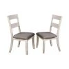 Lovelle White and Gray Side Chairs (Set of 2) by Furniture of America