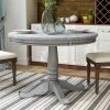 Tatine 42 in. Round White and Gray Faux Marble Top Dining Table by Furniture of America
