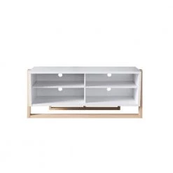 Addis 62.50 in. W Beige TV Console with 4-Shelves Fits TV's Up to 70 in. With Cable Management by Furniture of America -Furniture of America Sales Store white and natural furniture of america tv stands idi 202755tv c3 1000