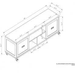 Alphonse 60 in. White and Silver MDF TV Stand Fits TVs Up to 66 in. with Storage Doors by Furniture of America -Furniture of America Sales Store white and silver furniture of america tv stands idi 182278 76 1000