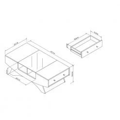 Montannah 48.75 in. White and Walnut Rectangle Wood Coffee Table by Furniture of America 16 Montannah 48.75 in. White and Walnut Rectangle Wood Coffee Table by Furniture of America -Furniture of America Sales Store white and walnut furniture of america coffee tables ynj 146 2 76 1000