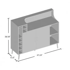 Pankhurst White/Espresso Buffet with Wine Rack by Furniture of America 8 Pankhurst White/Espresso Buffet with Wine Rack by Furniture of America -Furniture of America Sales Store white espresso furniture of america sideboards buffet tables fgi 1876c2 4f 1000