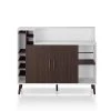 Pankhurst White/Espresso Buffet with Wine Rack by Furniture of America