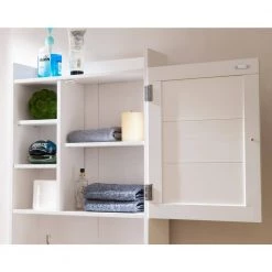 Peoni White Space Saver Cabinet 67 in. W by Furniture of America -Furniture of America Sales Store white furniture of america accent cabinets idi 151146 77 1000