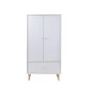 Satonia III White Armoire with 2-Door Cabinet and Drawer (60.25 in. H x 31.25 in. W x 20.75 in. D) by Furniture of America
