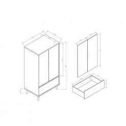 Satonia III White Armoire with 2-Door Cabinet and Drawer (60.25 in. H x 31.25 in. W x 20.75 in. D) by Furniture of America 10 Satonia III White Armoire with 2-Door Cabinet and Drawer (60.25 in. H x 31.25 in. W x 20.75 in. D) by Furniture of America -Furniture of America Sales Store white furniture of america armoires wardrobes idi y1907c 76 1000