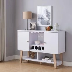 Nico 4-Bottle White Wine Cabinet by Furniture of America -Furniture of America Sales Store white furniture of america bar cabinets idi 192528 31 1000