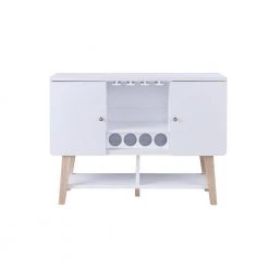 Nico 4-Bottle White Wine Cabinet by Furniture of America -Furniture of America Sales Store white furniture of america bar cabinets idi 192528 77 1000